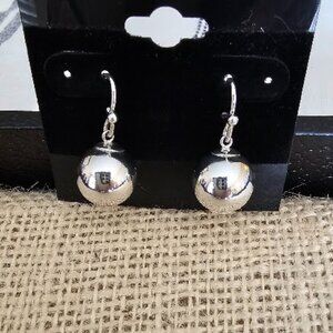 Silpada retired 12mm Bead earrings on French wire (W1371)